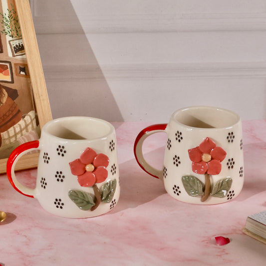 Camellia Flower Mug - Set of 2