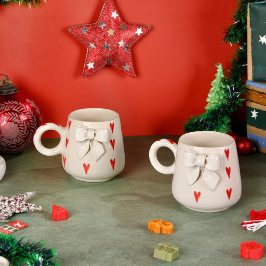 Heart Bow Mug - Set of 2