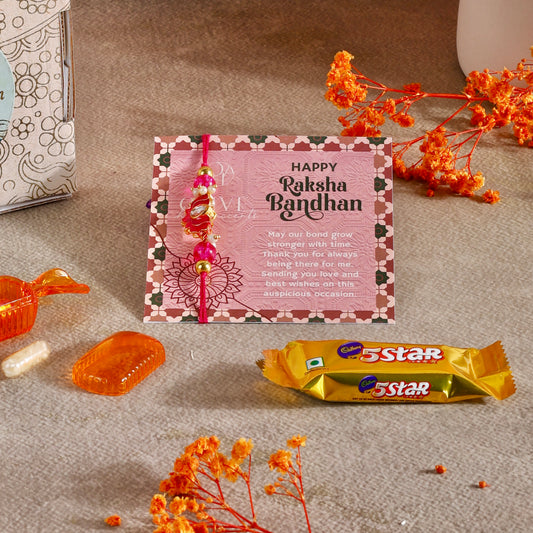 Mini Rakhi Gift Hamper - Lotus Blessings for Brother