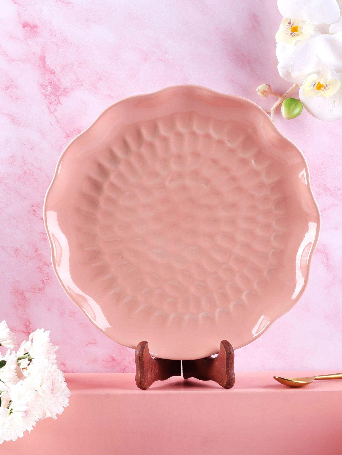 Pink Aaira Studio Pottery Dinner Plate