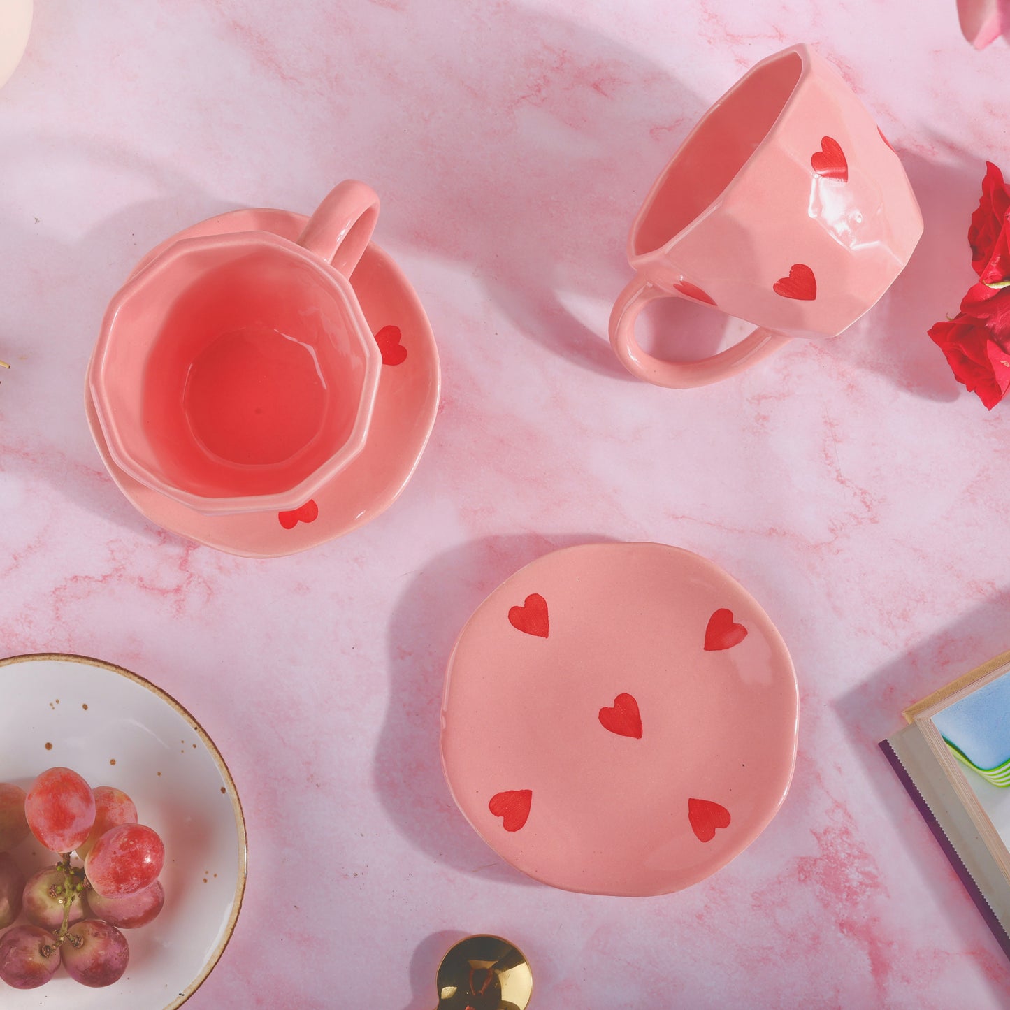 Crush Heart Duo Cup and Snack Plate