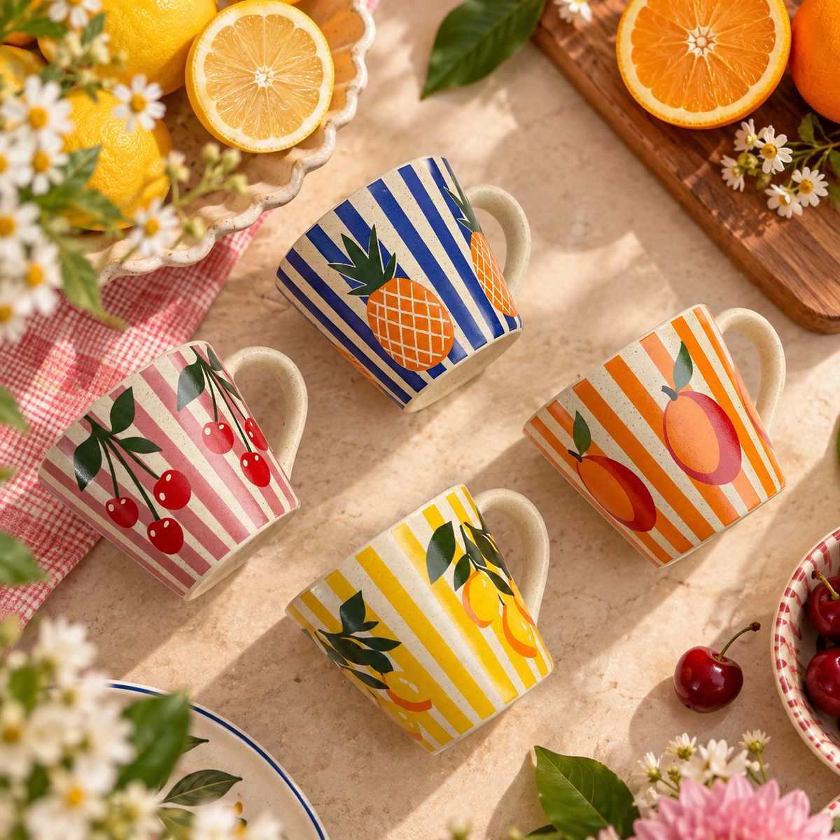 Sunlit Ordhard Cups - Pack of 4
