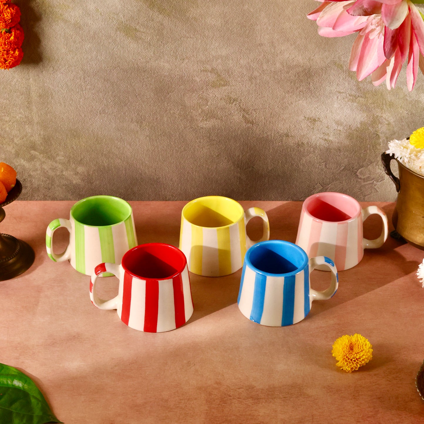 The Zen Stripe Mug Set of 5
