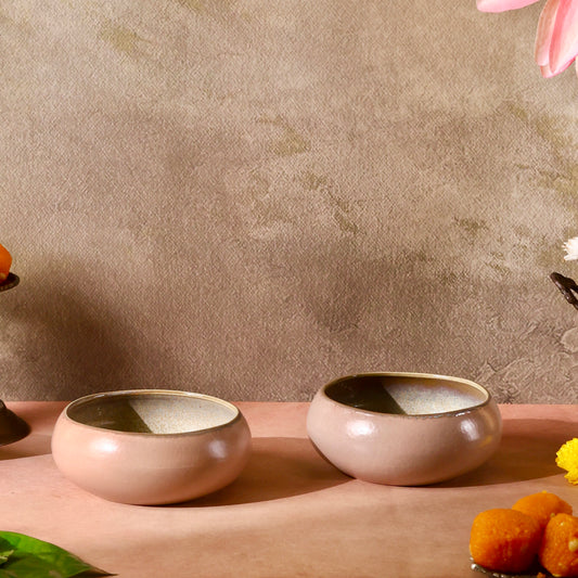 Studio Pottery Curvy Snack Bowl - Set of 2