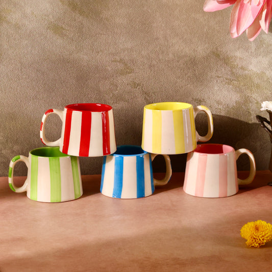 The Zen Stripe Mug Set of 5