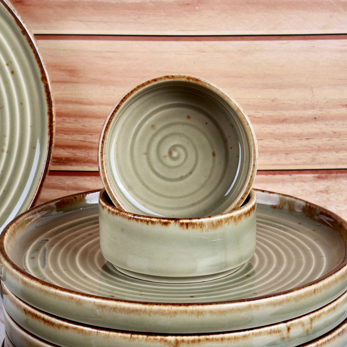 Adah Studio Pottery Spiral Portion or Dessert Bowl - Set of 2