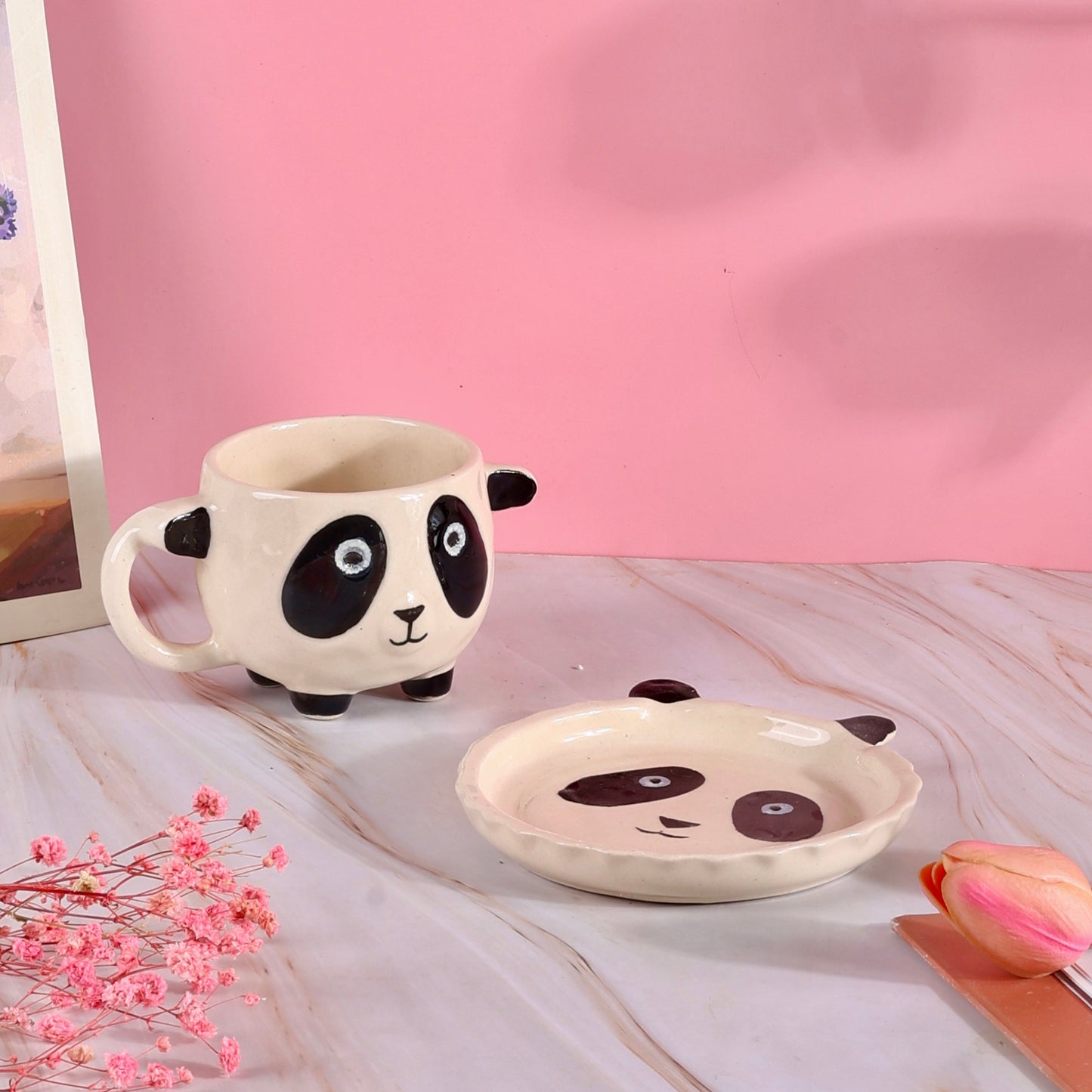Snuggle Panda Duo Cup and Snack Plate