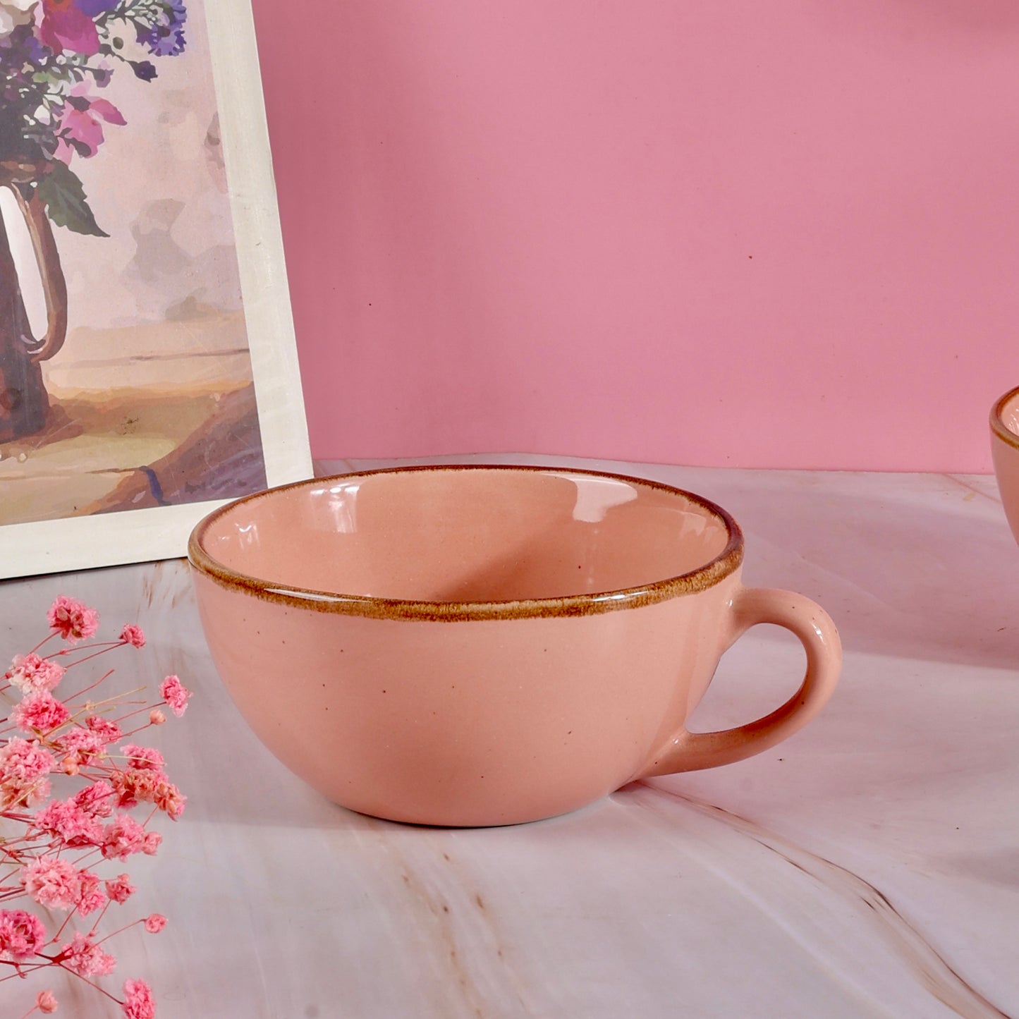Pink Chic Gigi Wide Cappuccino Mug