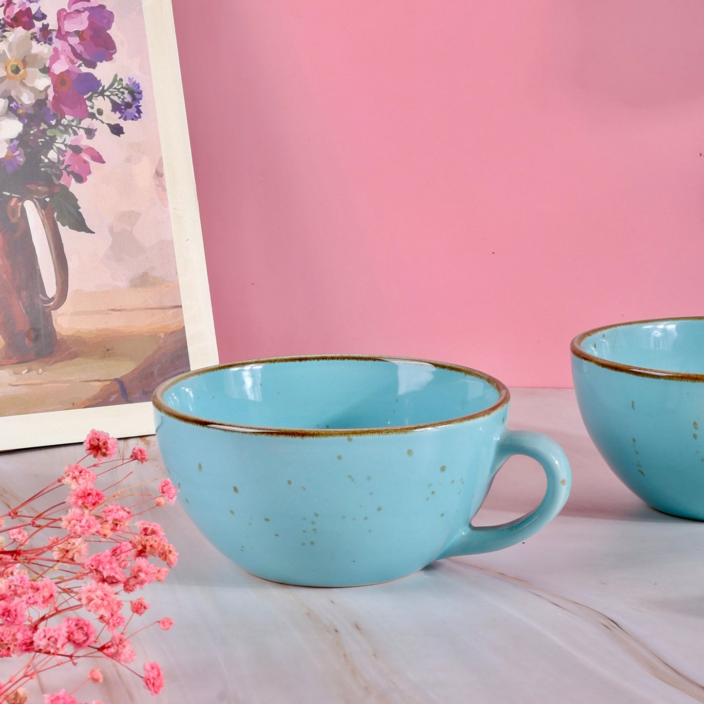 Blue Chic Gigi Wide Cappuccino Mug