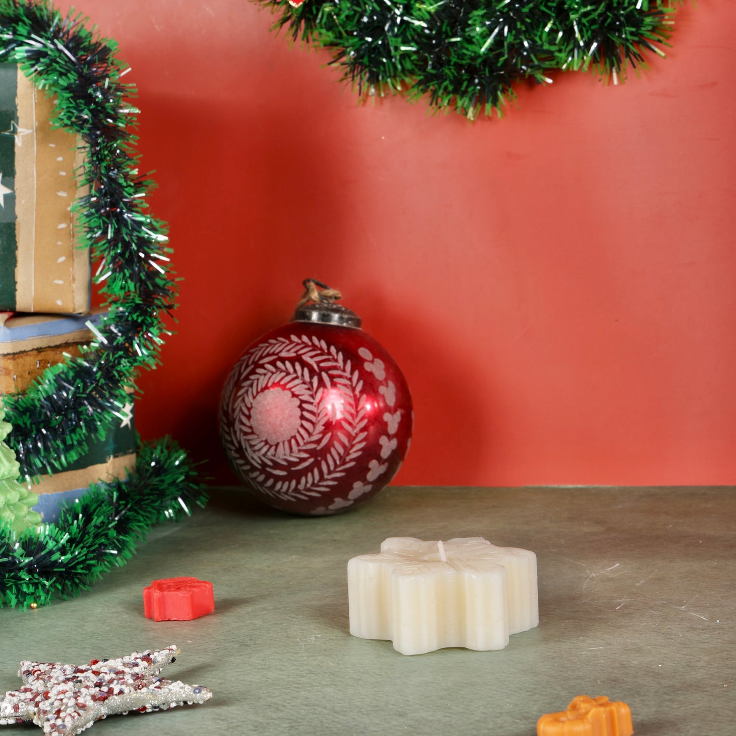 Christmas Snowflake Candle