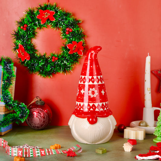 Handpainted Ceramic Santa Decor
