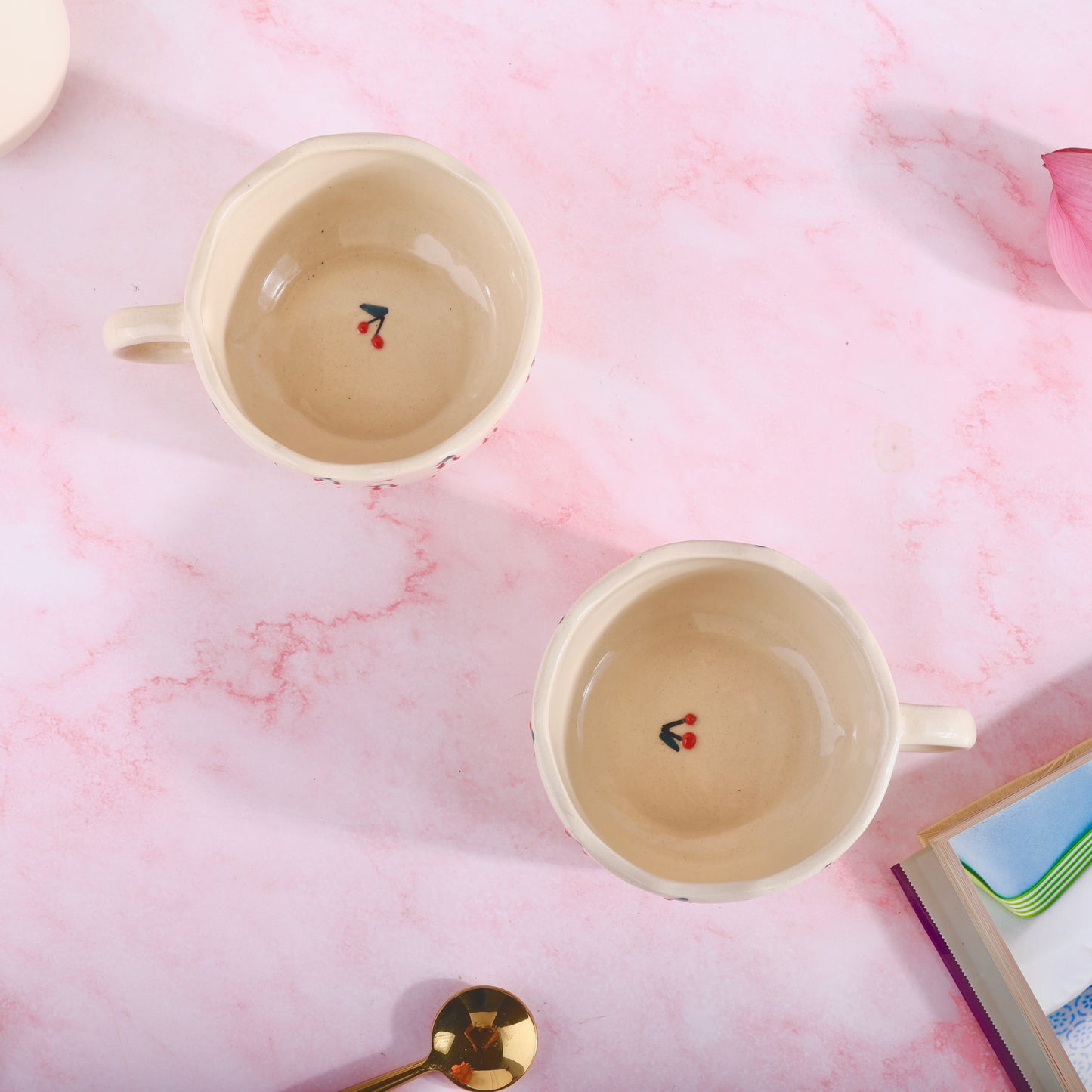 Cheeky Cherry Handmade Wide Mug - Pack of one