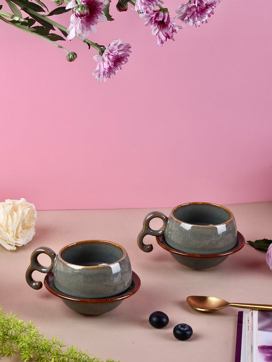 Kira Contemporary Cup and Saucer Small - Set of 2