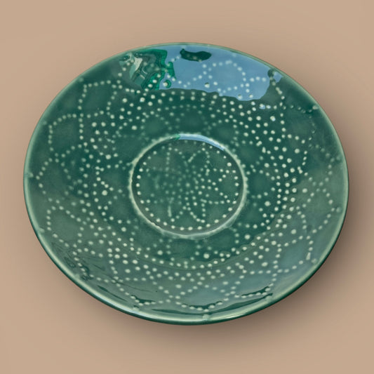 Vrinda Embossed Studio Pottery Quarter Plate - Pack of one