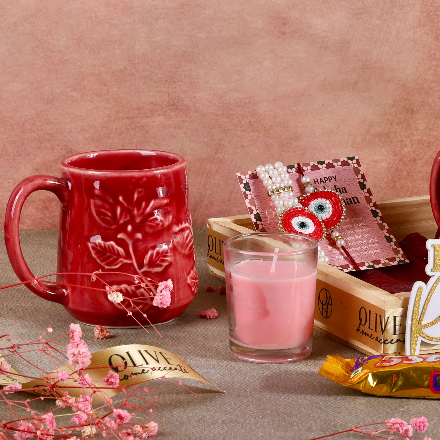 Rakhi Gift Hamper - Heavenly Hibiscus for Bhaiya & Bhabhi