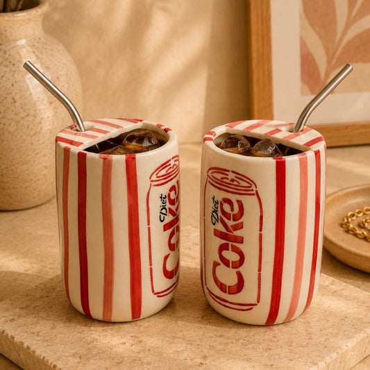 Diet Coke Sipper - with stainless steel straw