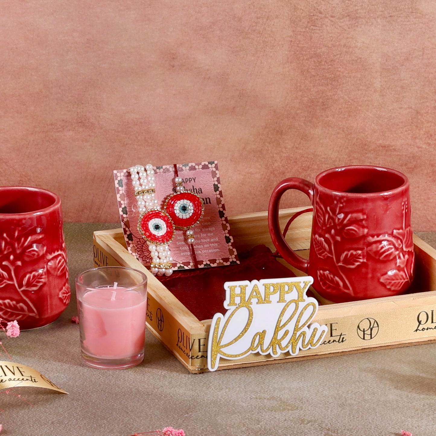 Rakhi Gift Hamper - Heavenly Hibiscus for Bhaiya & Bhabhi
