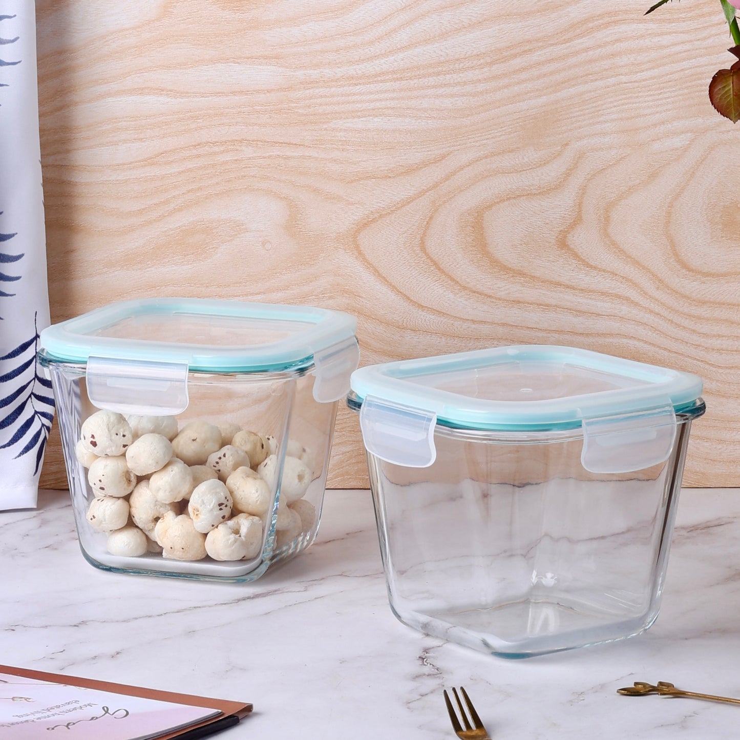 Airtight glass storage jars