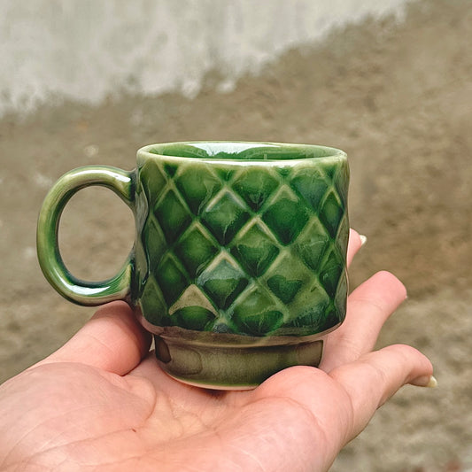 Emerald Diamond Espresso Cups - Pack of 2