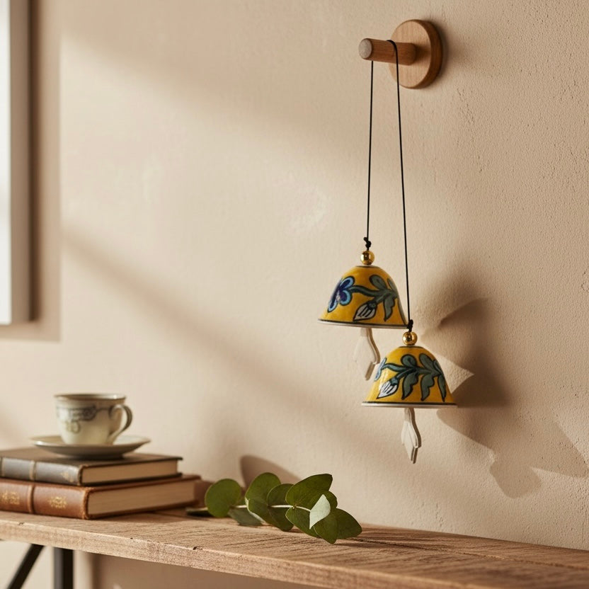 Tree or Wall Hanging Bell Ornament - Set of 4