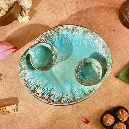 Mayara Studio Pottery Chip and Dip Platter Large