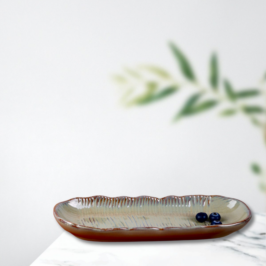 Earthy Ritual Studio Pottery Boat Platter