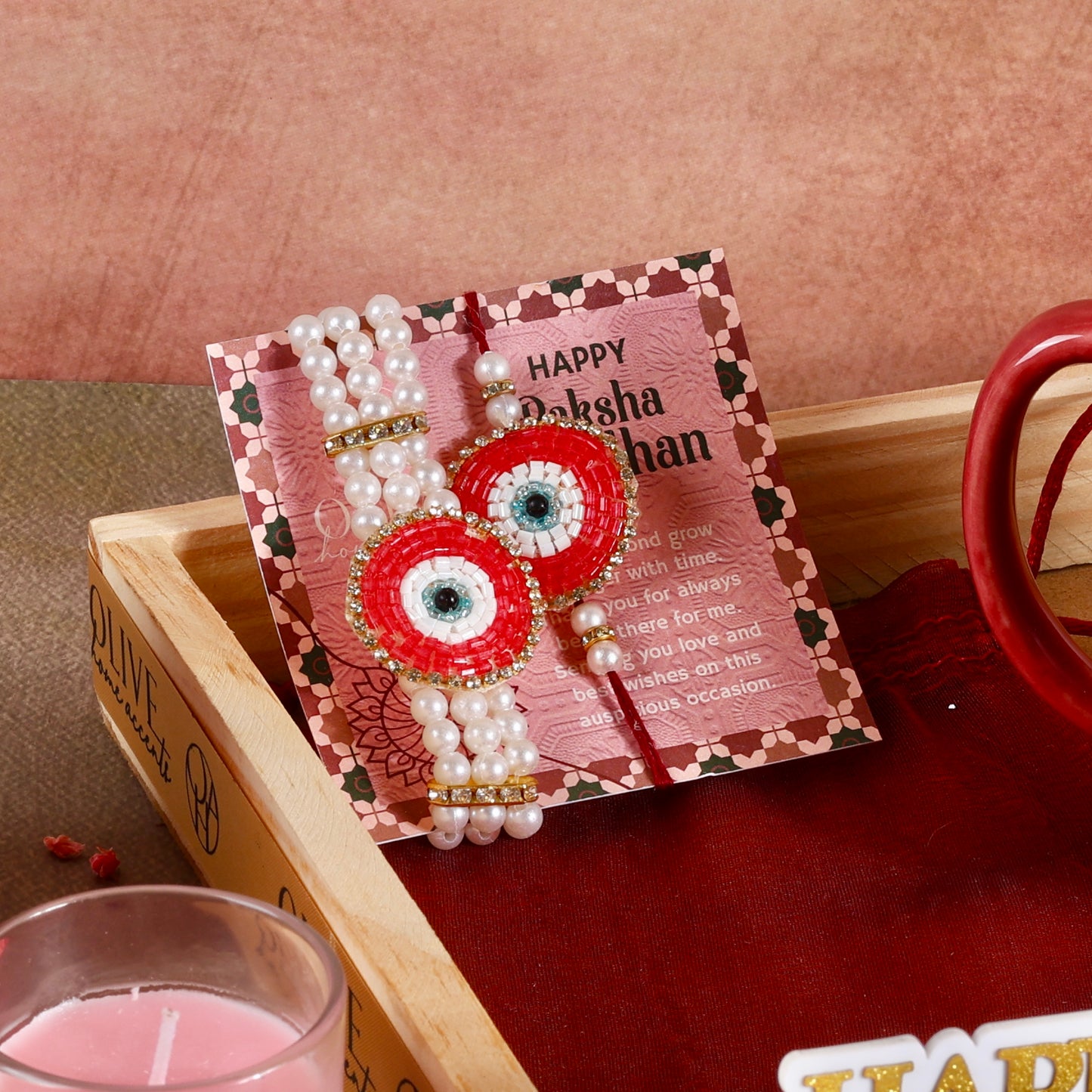 Rakhi Gift Hamper - Heavenly Hibiscus for Bhaiya & Bhabhi