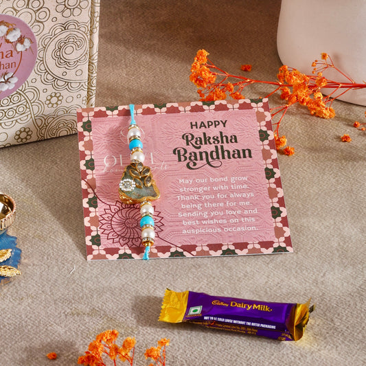 Mini Rakhi Gift Hamper - Agate Aura for Bhaiya or Bhabhi