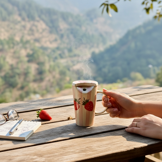 Strawberry Stripe Sipper