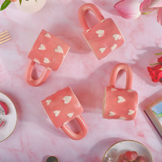 Nosey Rosie Heart Mugs - Set of 2