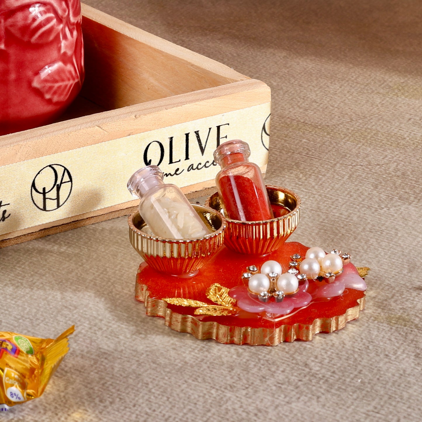 Rakhi Gift Hamper - Heavenly Hibiscus for Bhaiya & Bhabhi