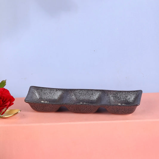 Asian Dip Plate - 3 Compartments