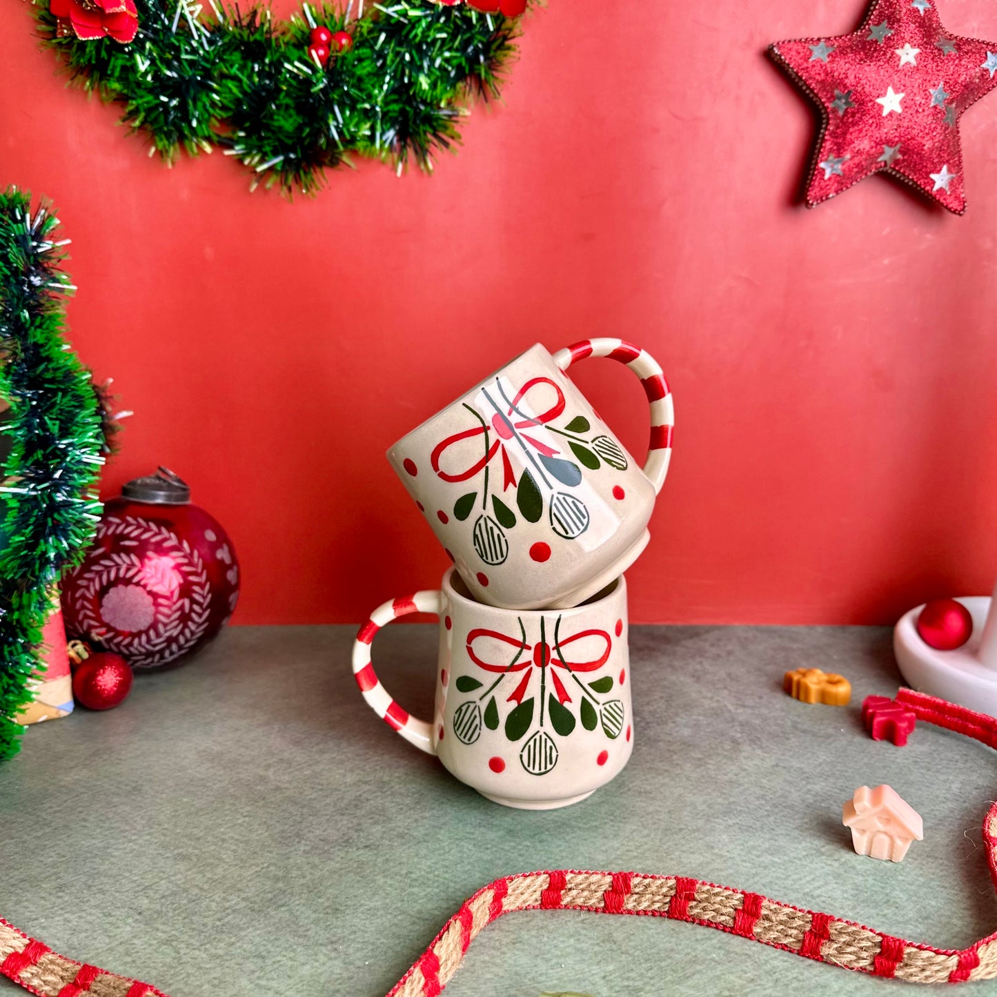 Merry Moments Stoneware Mug - Set of 2