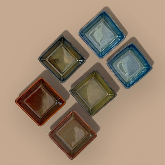 Set of 6 Tapas Square Individual Serving Bowls