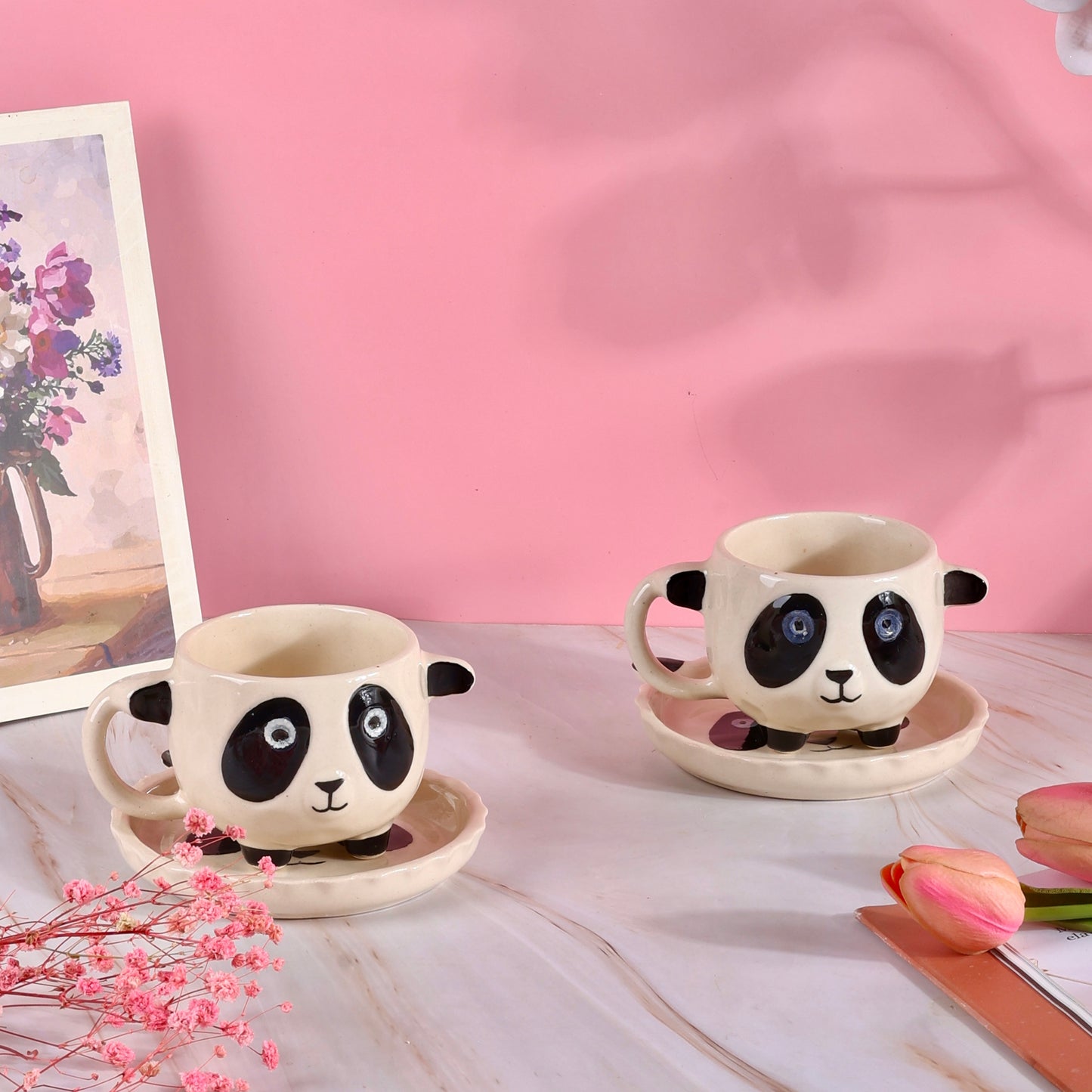 Snuggle Panda Duo Cup and Snack Plate