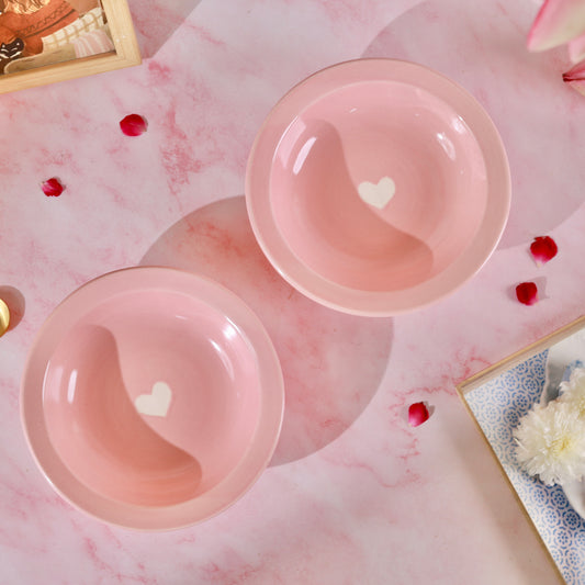 Pink Beating Heart Pasta Plate