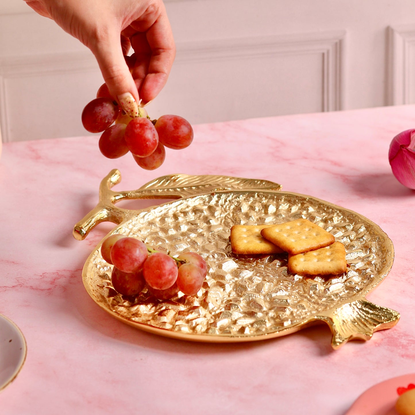 The Gilded Pomegranate Platter for Decor