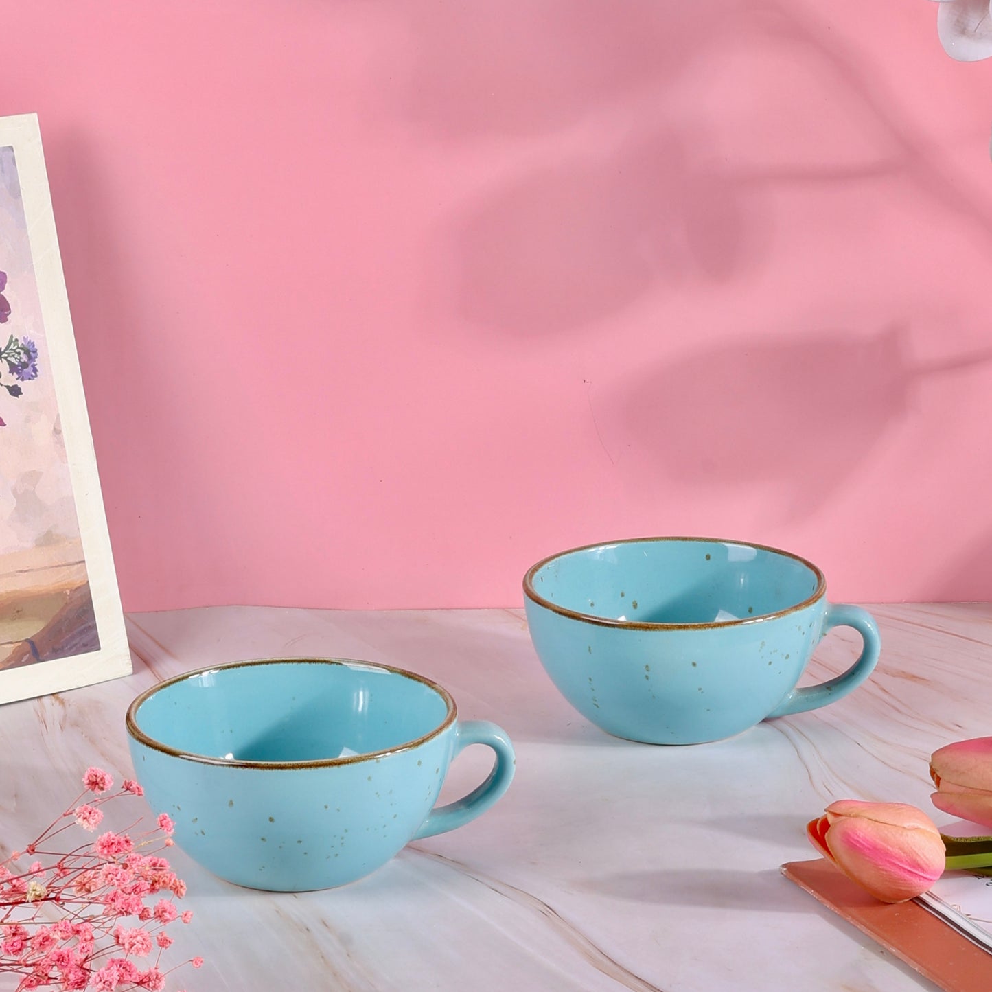 Blue Chic Gigi Wide Cappuccino Mug