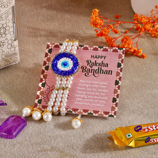 Mini Rakhi Gift Hamper - Protective Eye for Brother or Bhabhi