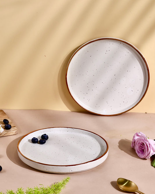 Nira Brown Rim Deep Sided Plate Medium - Pack of one