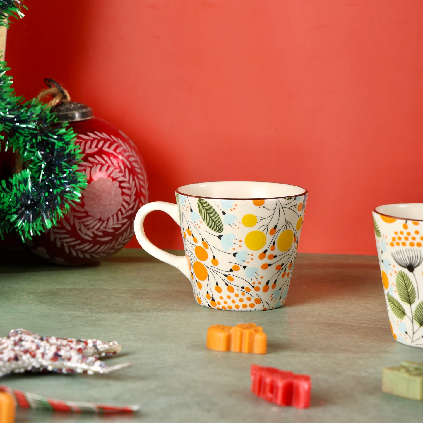 Citrus Floral Espresso Cups - Pack of 2