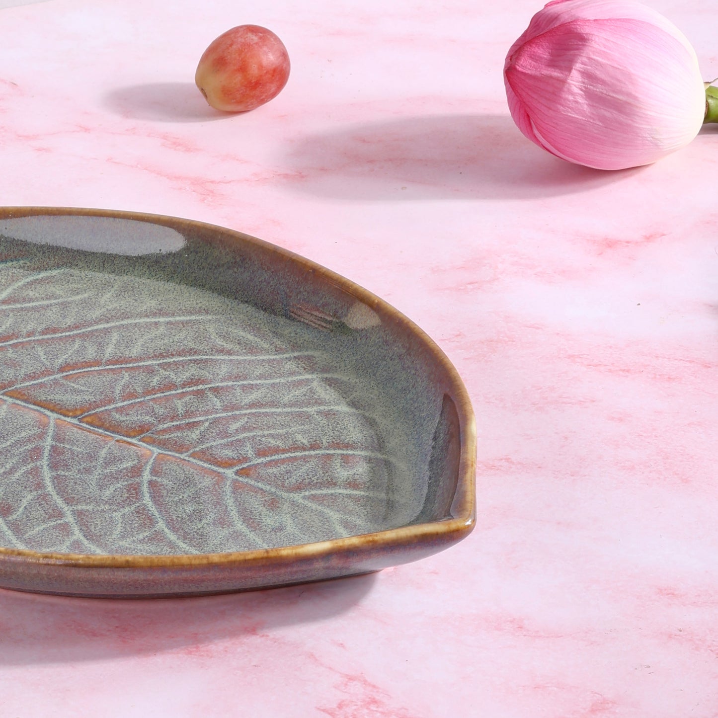 Studio Pottery Hazel Leaf Platter