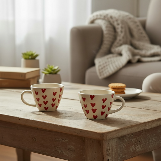 Beating Heart Handmade Mug - Pack of 2