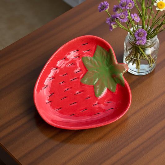 Strawberry Fields All Purpose Snack Plate with minor imperfections