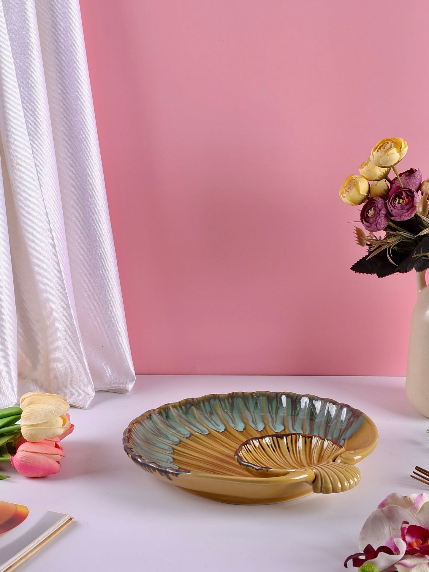 Studio Pottery Exclusive Shell Chip and Dip Platters