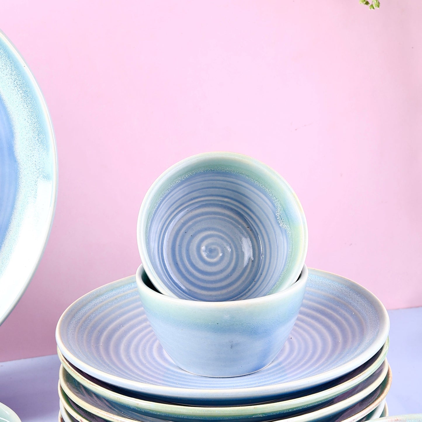 Dreamy Pastel Studio Pottery Portion Bowl - Set of 2