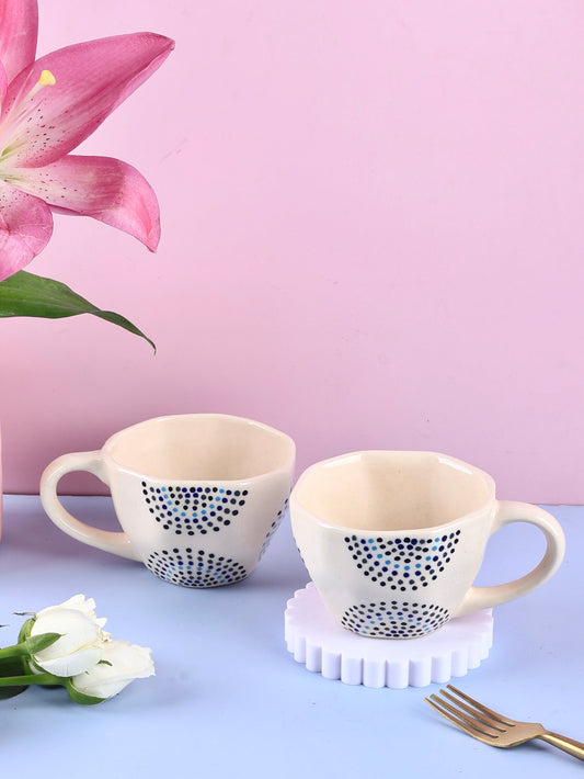 Blue Mandala Handmade Mug - Set of 2