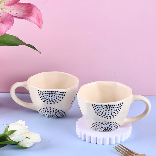 Blue Mandala Handmade Mug - Set of 2