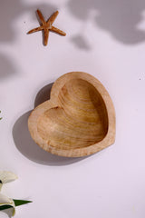 Heart Natural Wooden Bowl