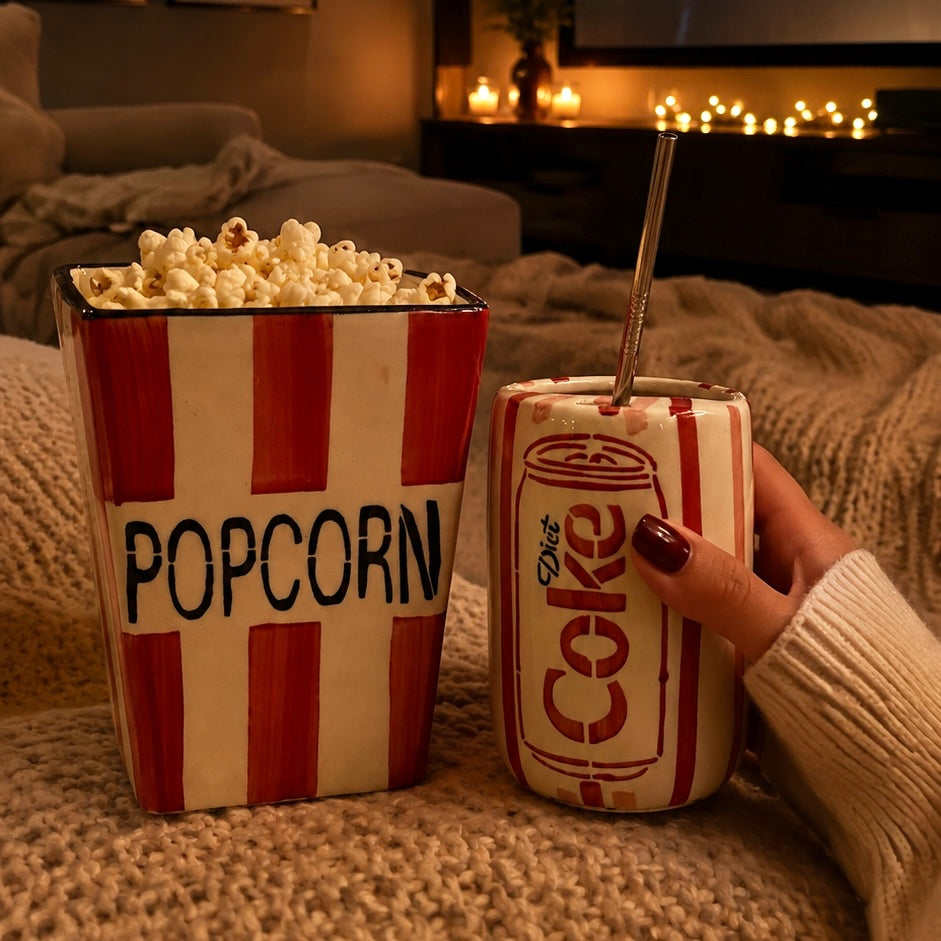 Diet Coke Sipper and Popcorn Tub - Movie Night Must Have